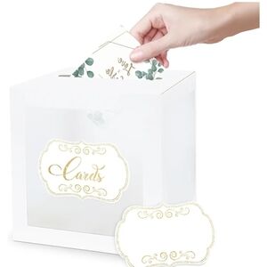 White and Gold Card Box
